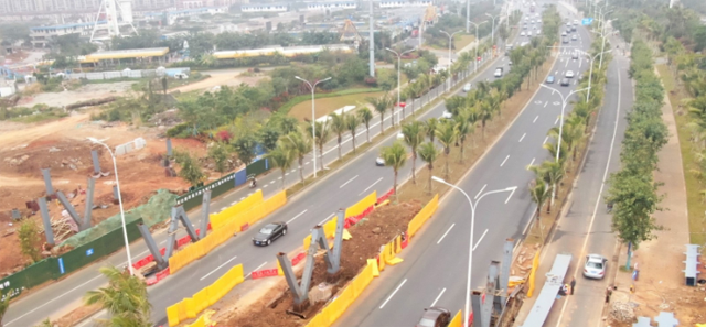 海口龙昆南延长线将增设两座便民桥